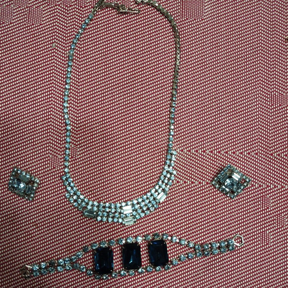 Over 100 years old - Vintage Costume Jewelry Light Blue